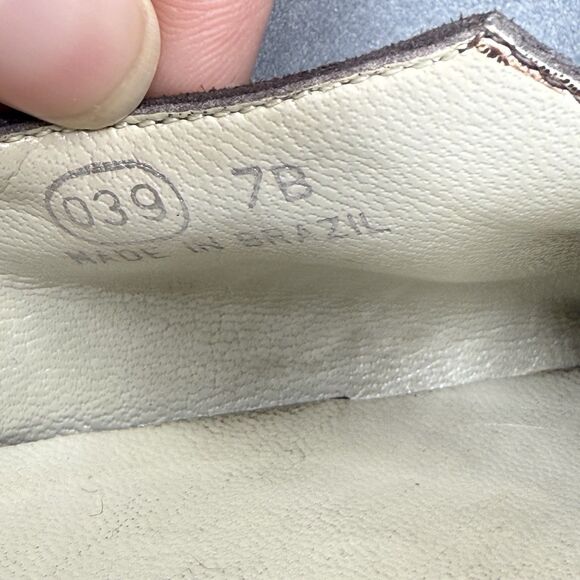 Talbots Vintage Brown Suede Kitten Heel Pointed Toe Mule Womens Size 7B - Picture 6 of 7